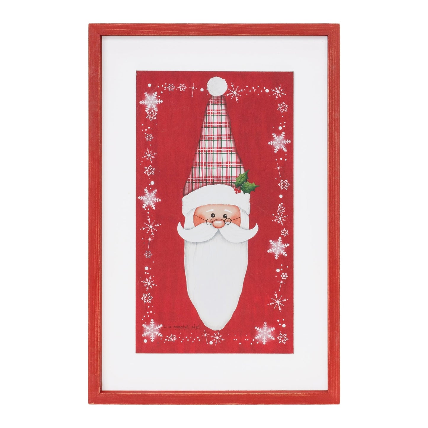 Traditional Santa Snowflake Wall Plaque 18"H
