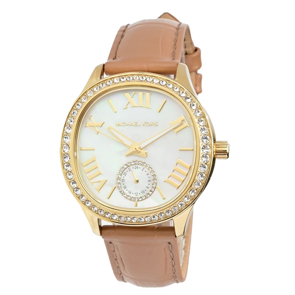 michael-kors-womens-sage-quartz-crystal-accented-mop-strap-watch