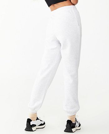 COTTON ON Women's Plush Gym Track Sweatpant Jogger White Size X-Large
