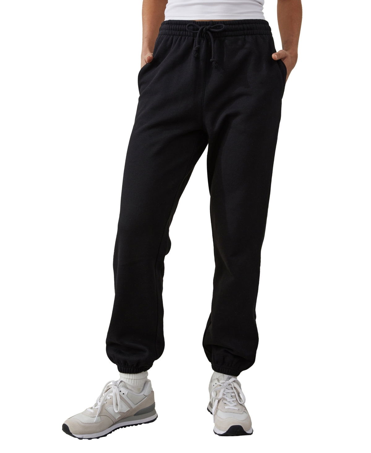 Cotton On Women's Plush Sweatpant Jogger Black Size X-Large