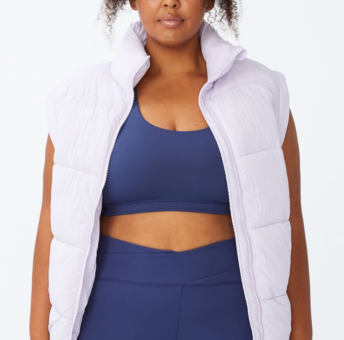 COTTON ON Women's Active Mother Puffer Vest Jacket White Size 20W
