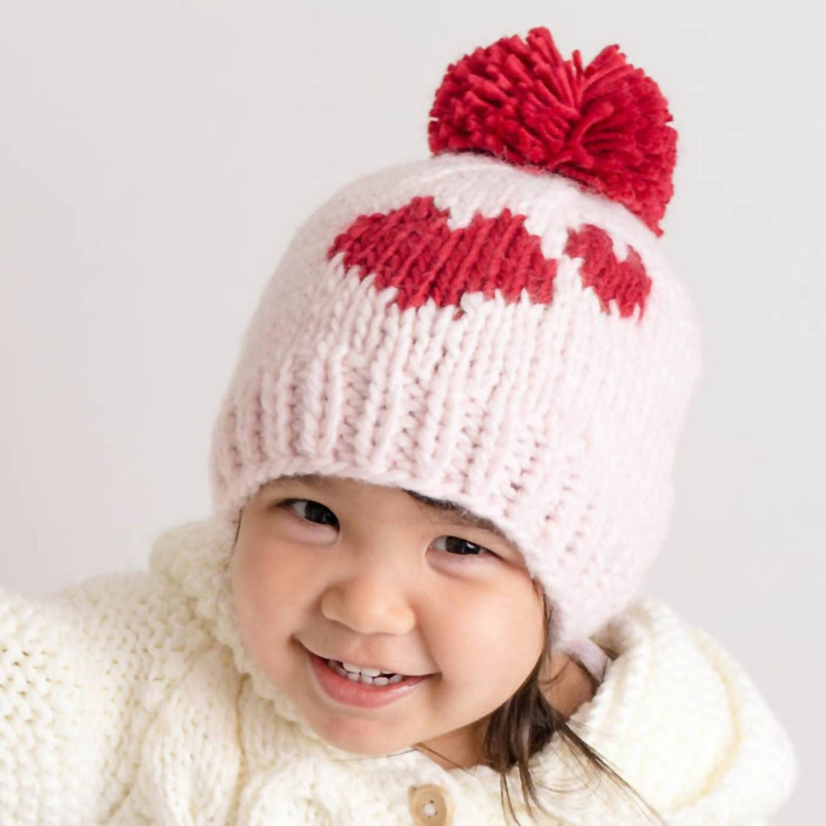 Huggalugs - Girls Sweetheart Pom Pom Hat