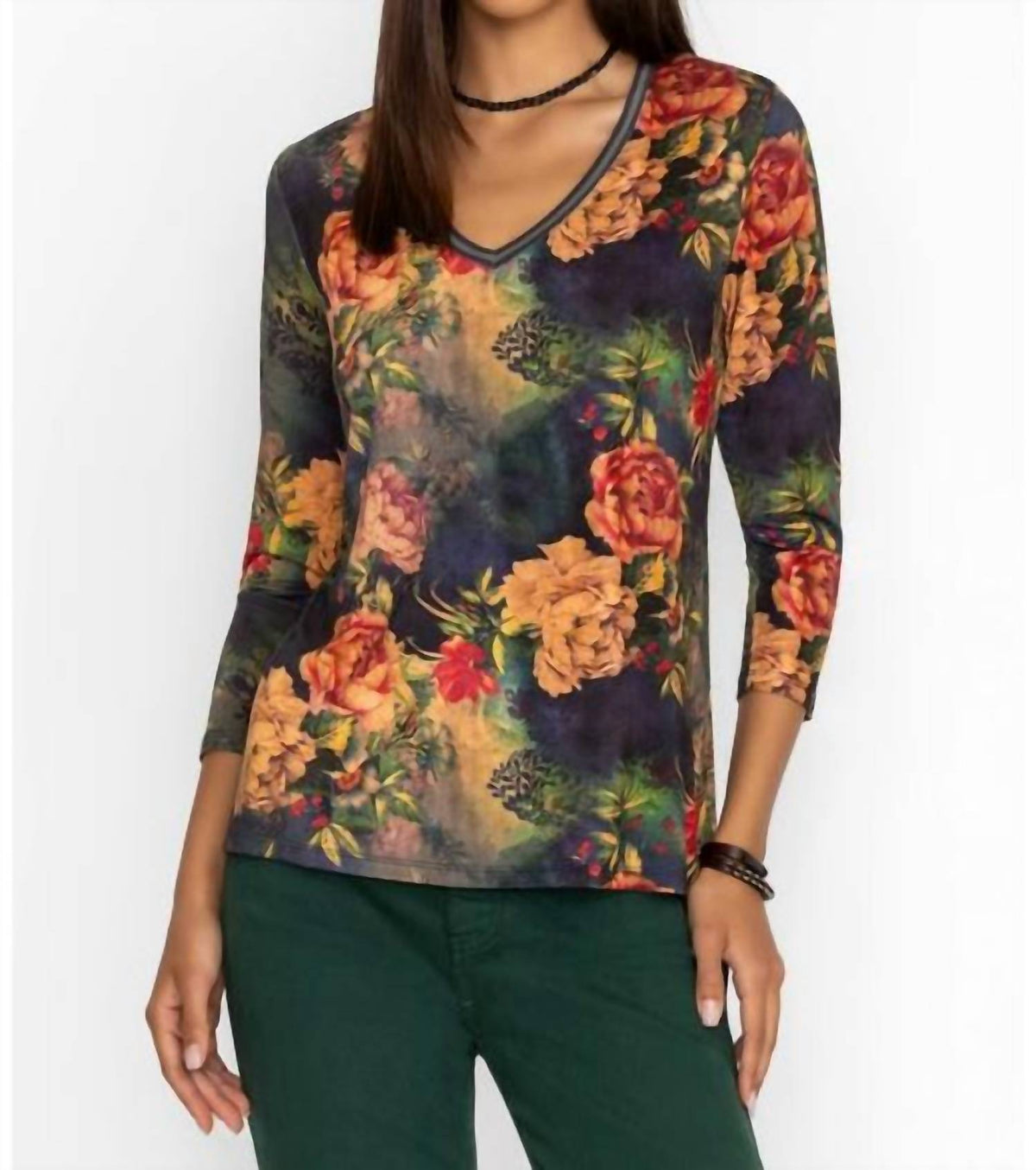 Johnny Was - JANIE FAVORITE 3/4 SLEEVE V-NECK TEE