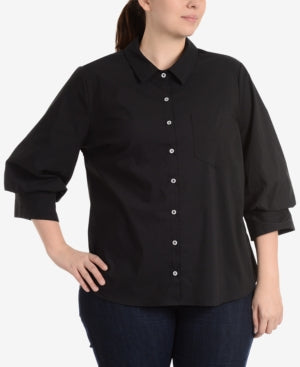 womens-plus-black-collared-button-down-top-size-1x