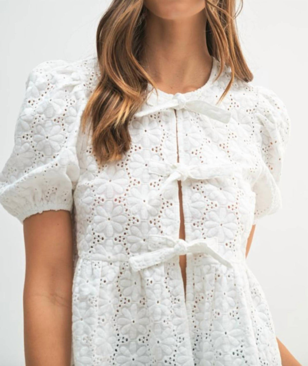 Daisy - Claire Babydoll Front Tie Top