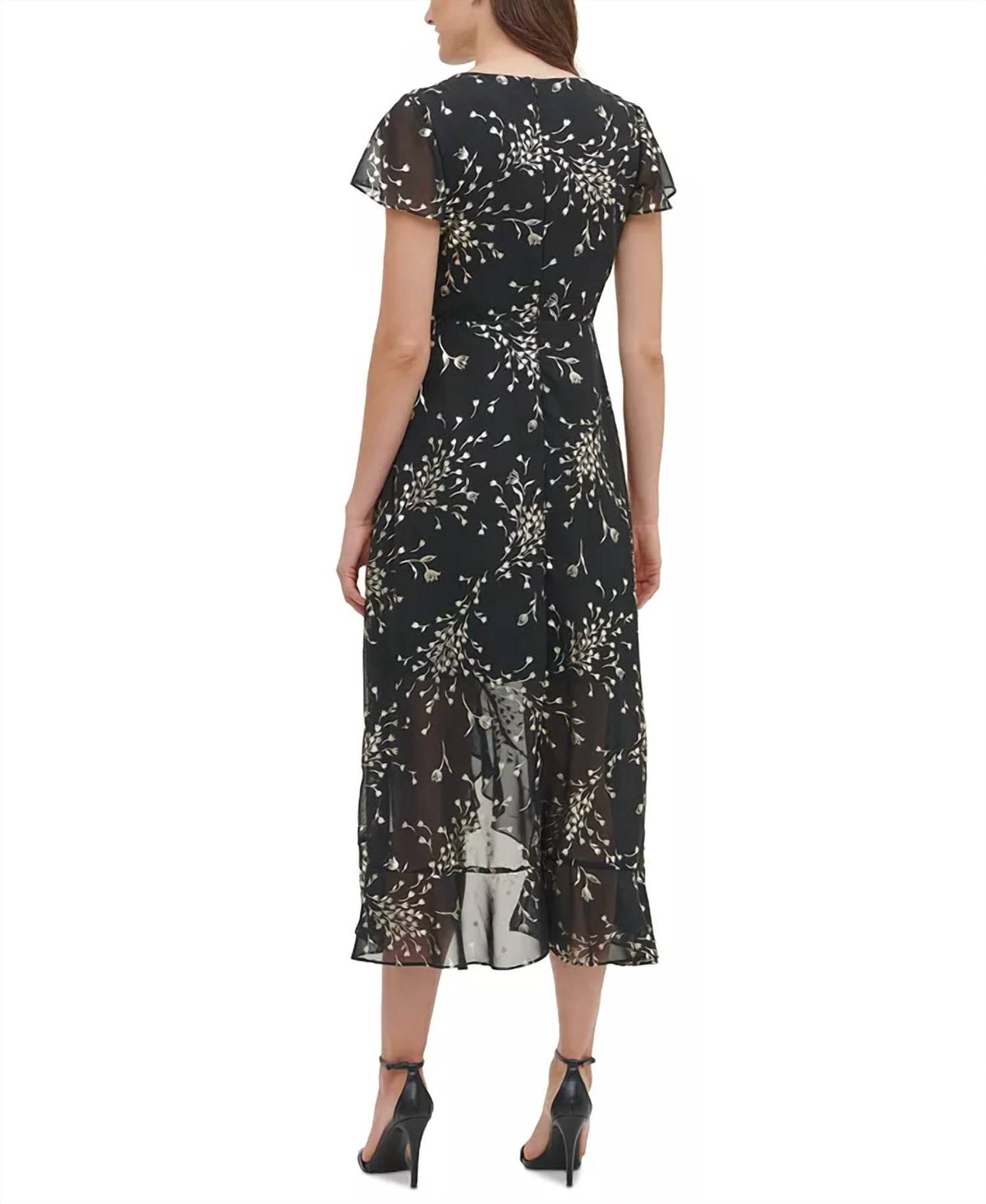 Kensie - Short Sleeve Chiffon Dress