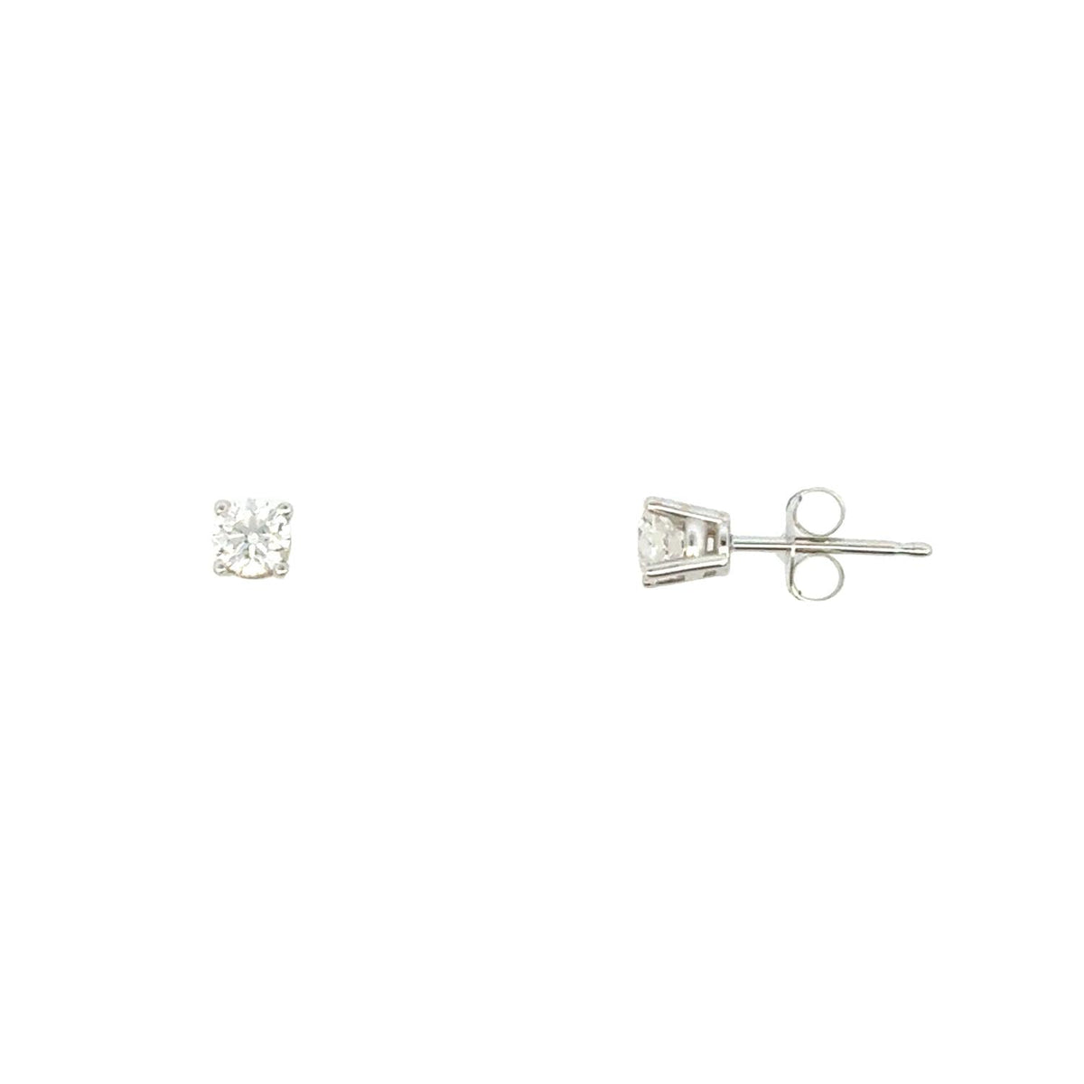 Aamiaa - 0.40 Carat Natural Diamond Round Brilliant Stud Earrings