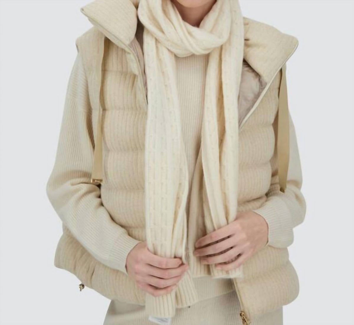 Herno - Shiny Ribbed Knit Vest