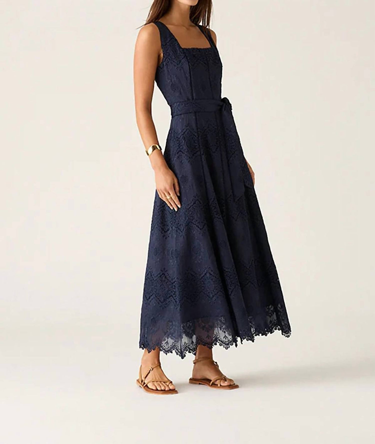 Mos The Label - Mariana Embroidery Midi Dress