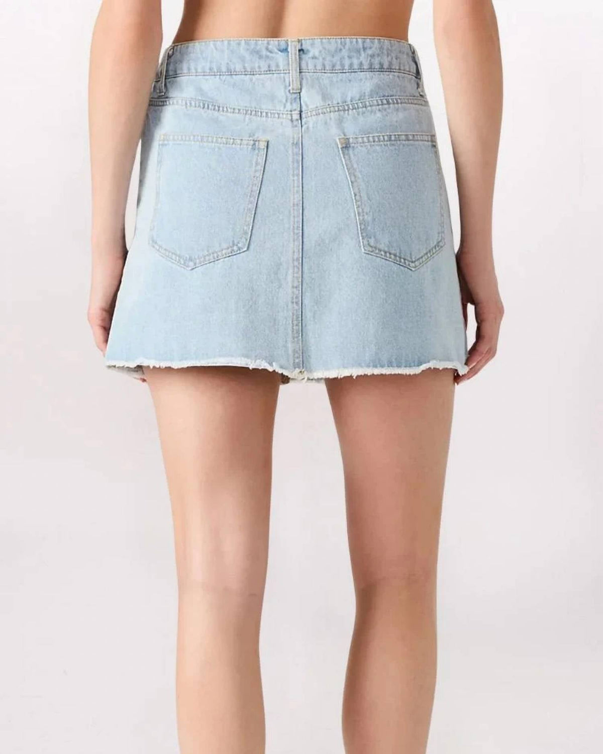 Steve Madden - Denim Paneled Mini Skirt