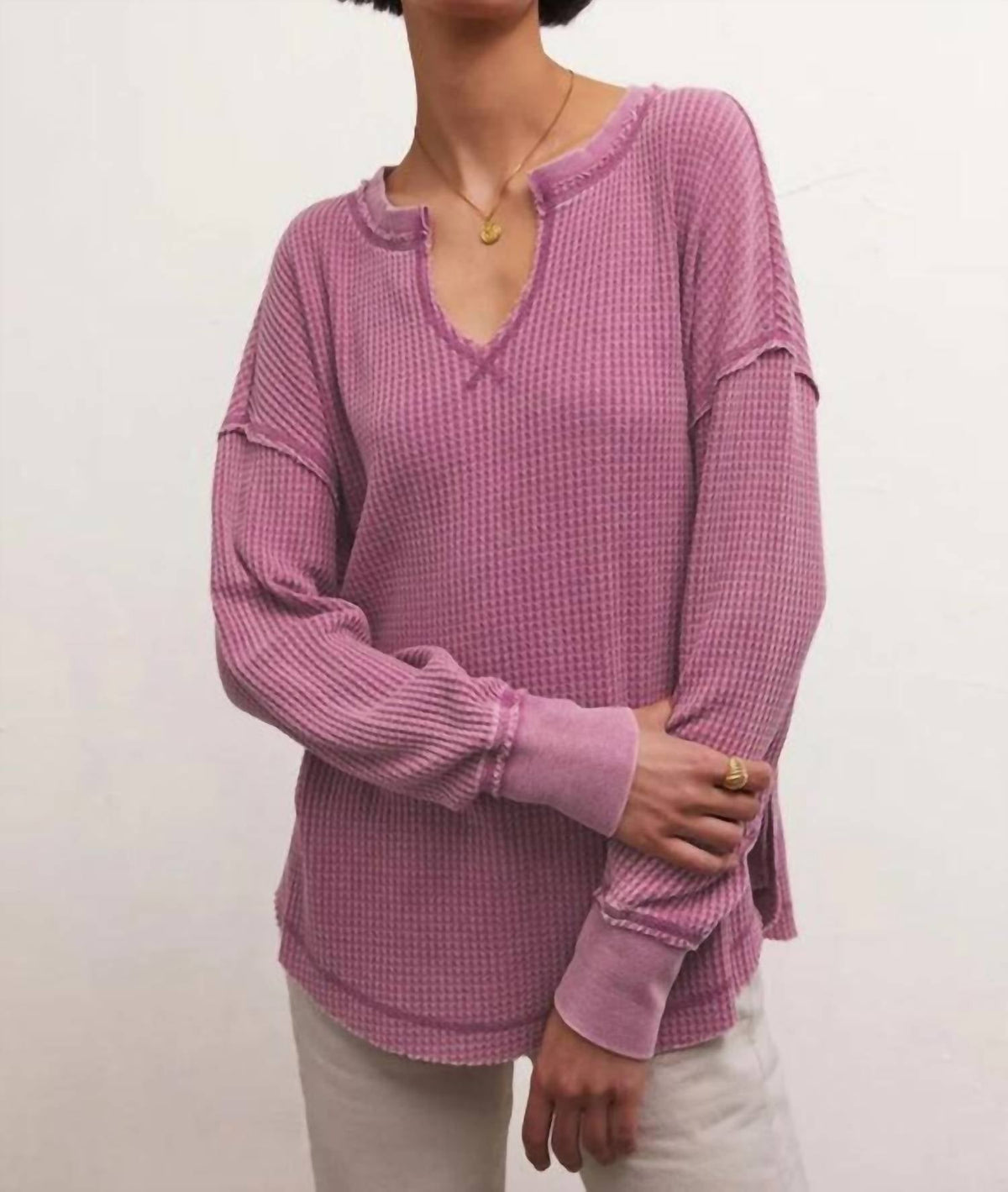 Z Supply - Driftwood Thermal LS Top