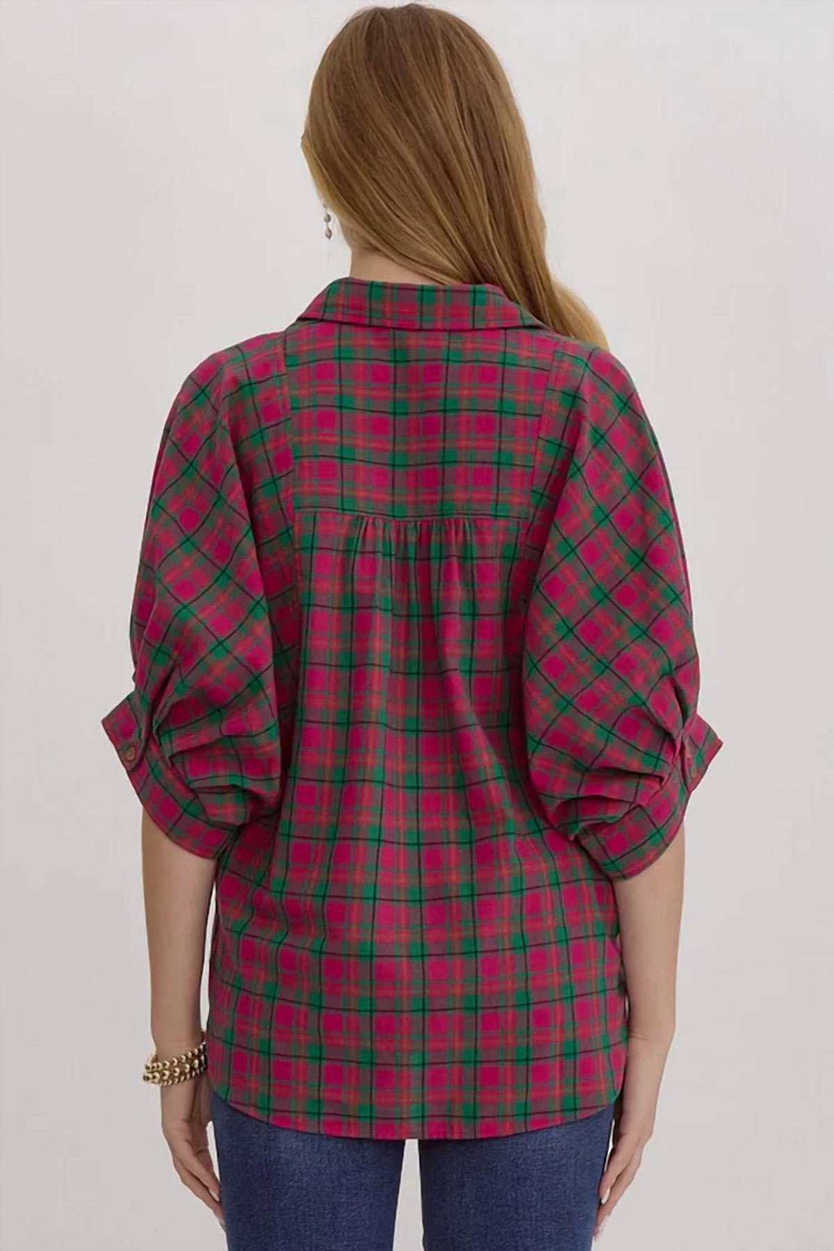 Entro - Making Memories Plaid Blouse