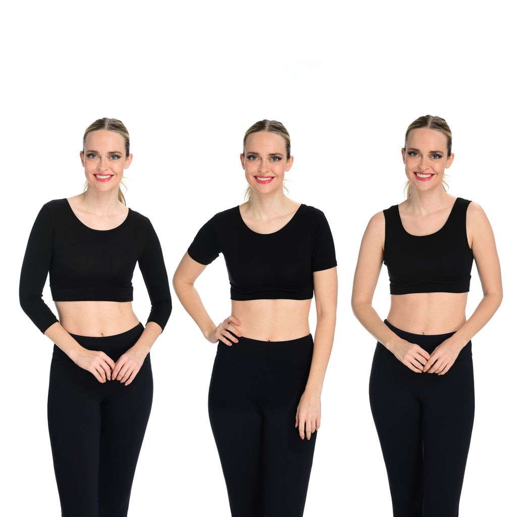 Halftee 3-Pack: 3/4 Sleeve Short Sleeve & Tank Knit Layering Tops