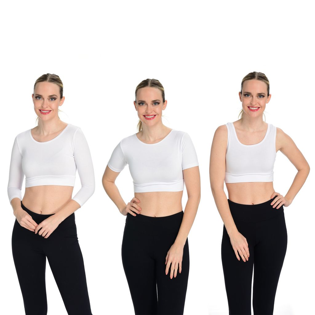 Halftee 3-Pack: 3/4 Sleeve Short Sleeve & Tank Knit Layering Tops