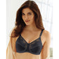 Bali Women's Flower Underwire Bra Black