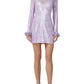 Afrm Shani Rosette Cuff Mini Dress Purple