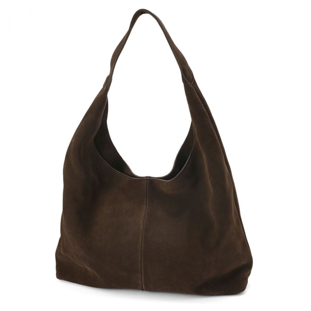 Moda Luxe Amber Suede Leather Hobo Bag