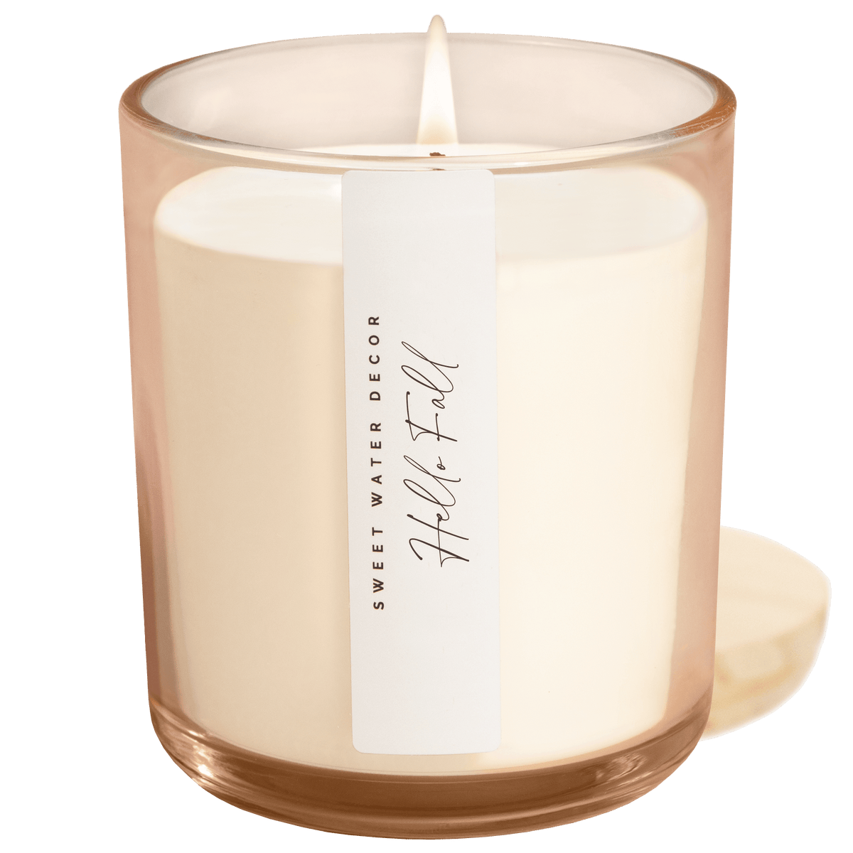 Hello Fall Soy Candle - Tinted Glass Jar - 12 oz