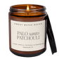 Palo Santo Patchouli Soy Candle - Amber Jar - 9 oz