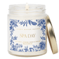 Spa Day Soy Patterned Candle - Clear Jar - 9 oz