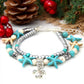 Turquoise Turtle Two Row Anklets