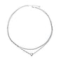 Sterling Silver Four Row Heart Anklet