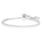 Amy and Annette 14K Gold Adjustable Tennis Bracelet with Simulated Diamonds