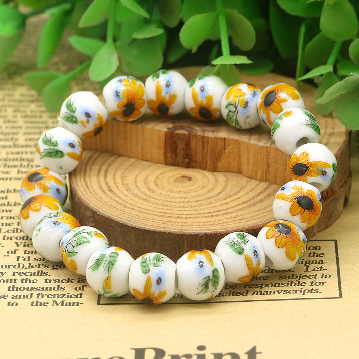 Sun Flower Adjustable Stretch Bracelet