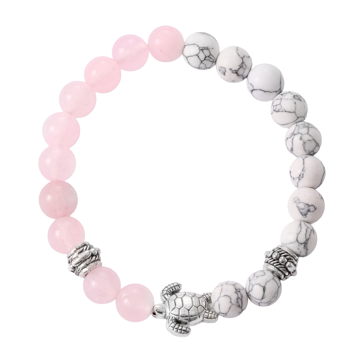 Genuine Quartz and Turtle Healing Bracelet