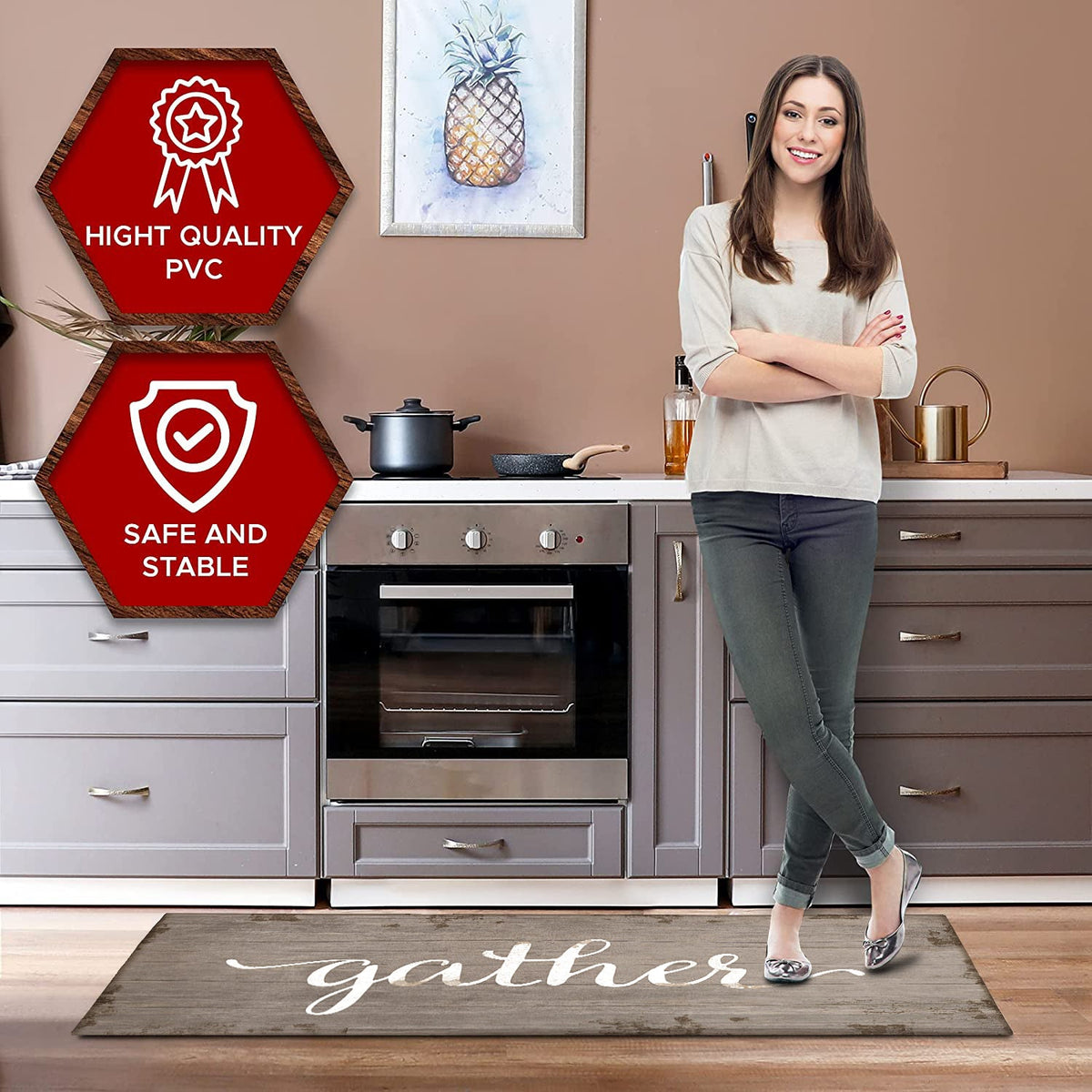 20"x55" Anti Fatigue Kitchen Runner Mat