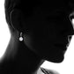 Sterling Silver Studded Halo Drop Earrings