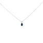 14K White Gold 6x4MM Oval Shaped Purple Amethyst Solitaire Pendant Necklace