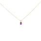 14K White Gold 6x4MM Oval Shaped Purple Amethyst Solitaire Pendant Necklace