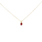 14K White Gold 6x4MM Oval Shaped Purple Amethyst Solitaire Pendant Necklace