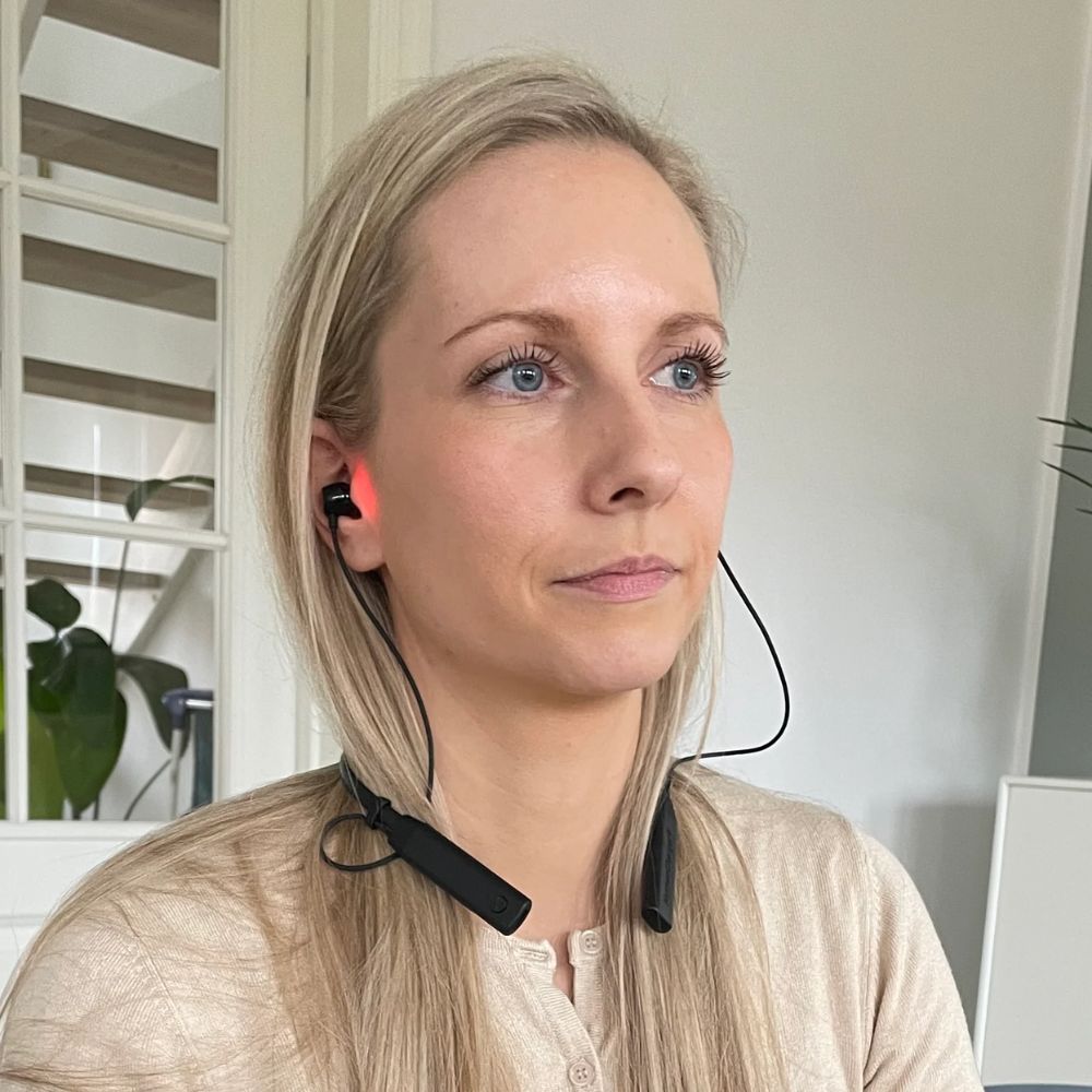 SAD UV-Free Light Headset with Earbuds - Portable for SAD, Energy, Mood, Sleep, and Jet Lag.