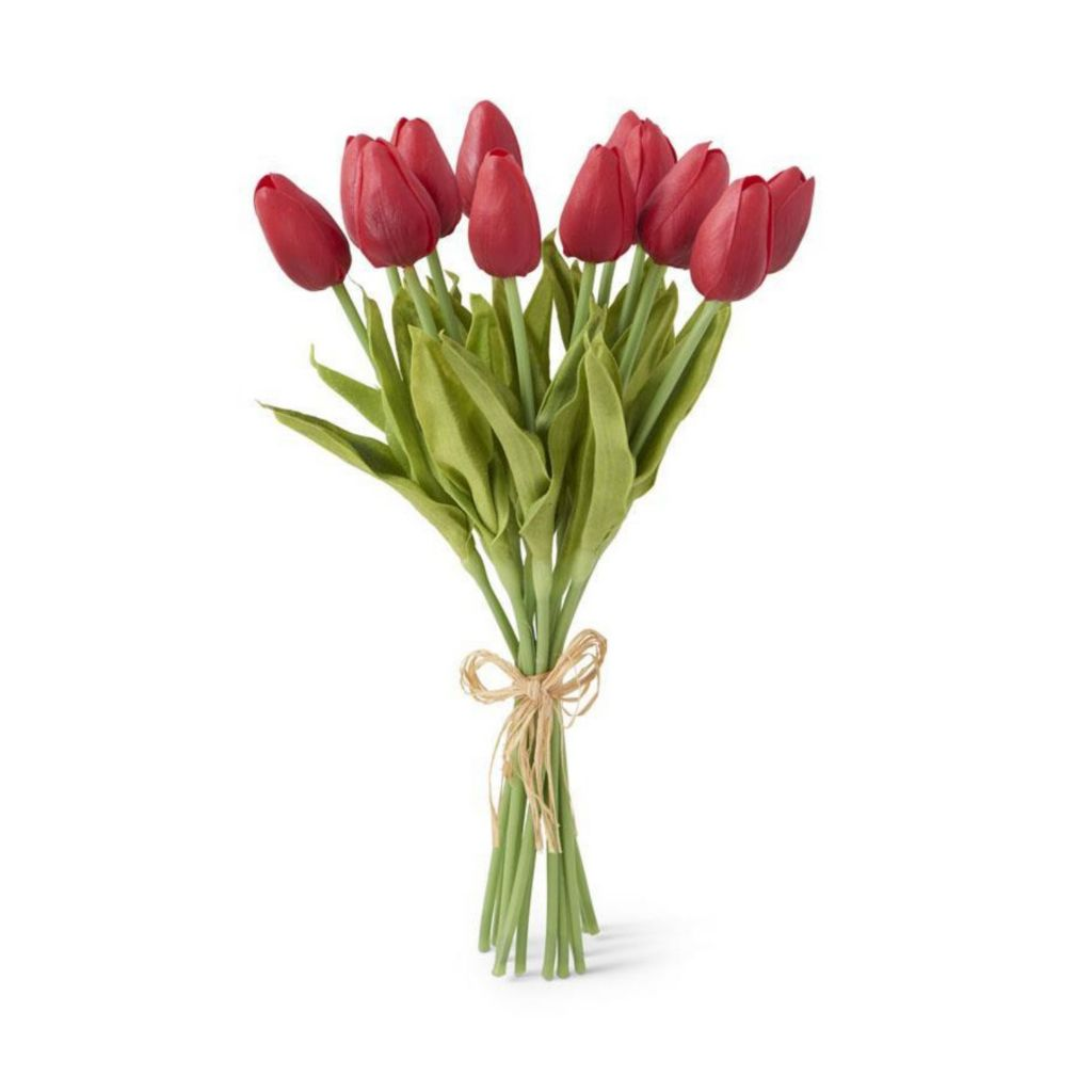 At Home w/ Jorge Parez 13.5" Real Touch Tulip Bundle (12 Stems)