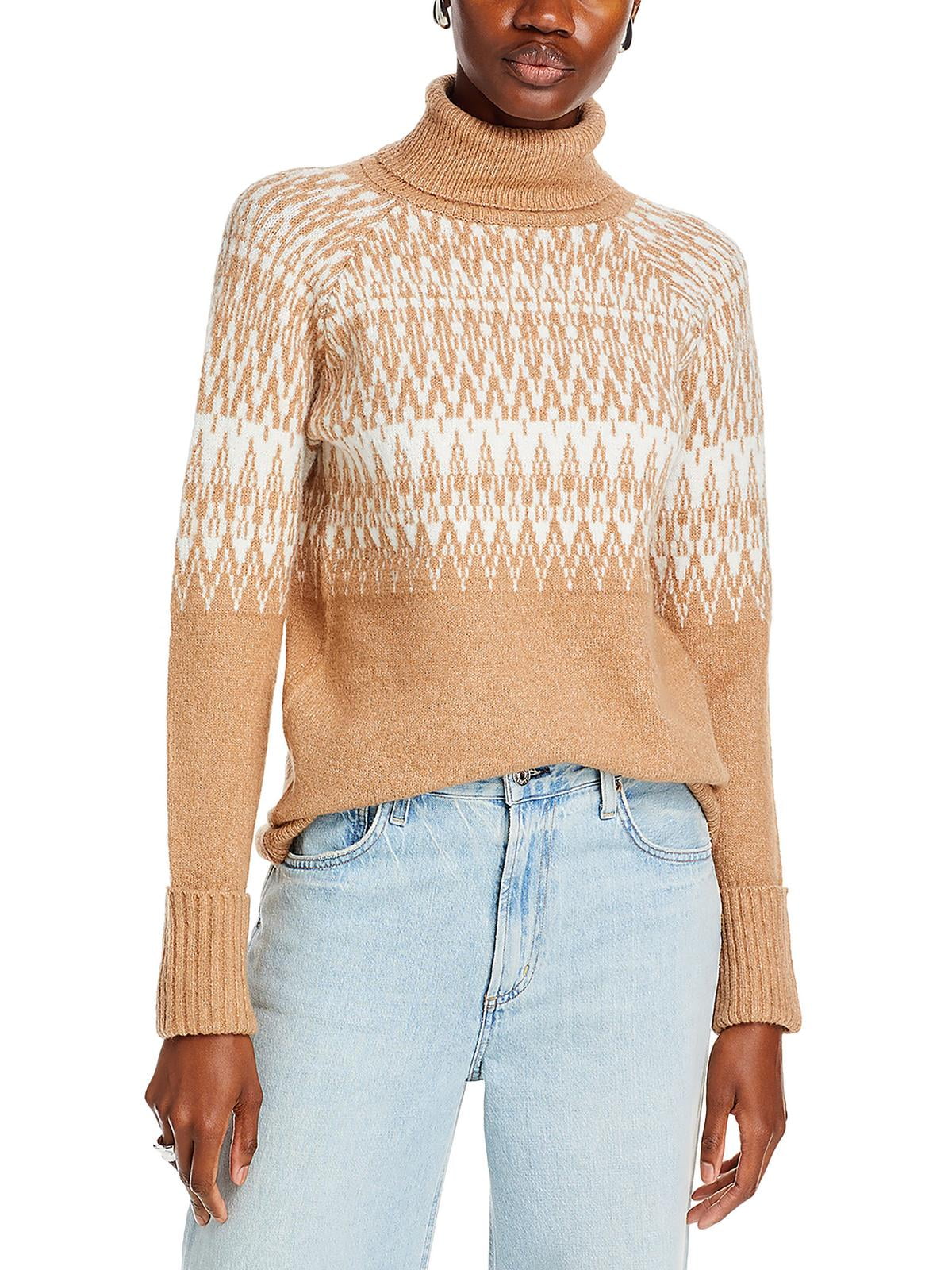 Single Thread Metallic Turtleneck Sweater Natural Whisper White Size XL