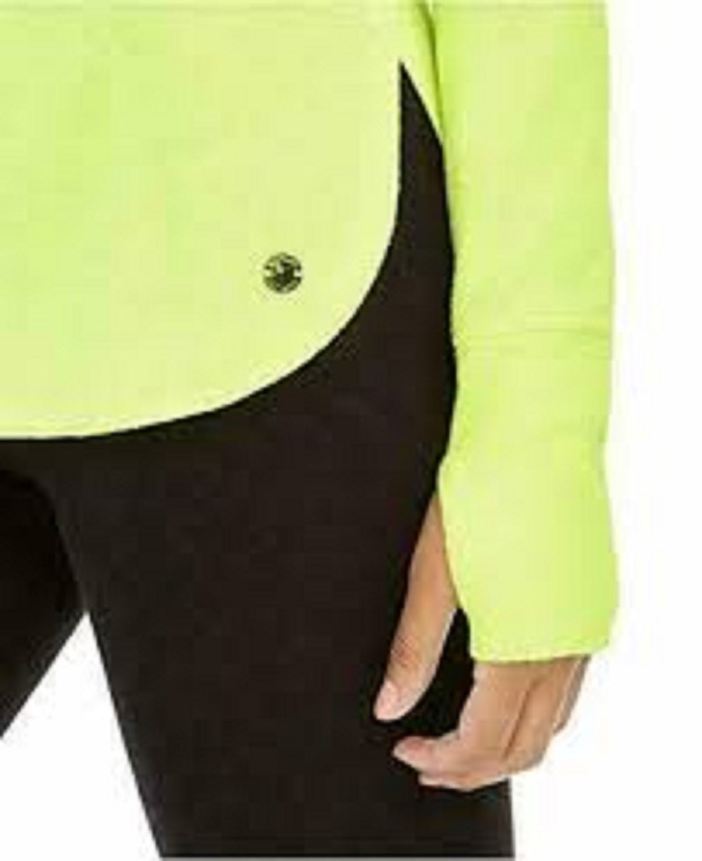 Ideology Women's Heathered Activewear T-Shirt Yellow Neon Size Extra Small