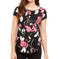 Alfani Women's Printed T-Shirt Wine Size Small