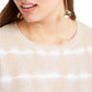 INC International Concepts Women's Plus Size Cotton Tie-Dyed Sweater Brown Size 2X