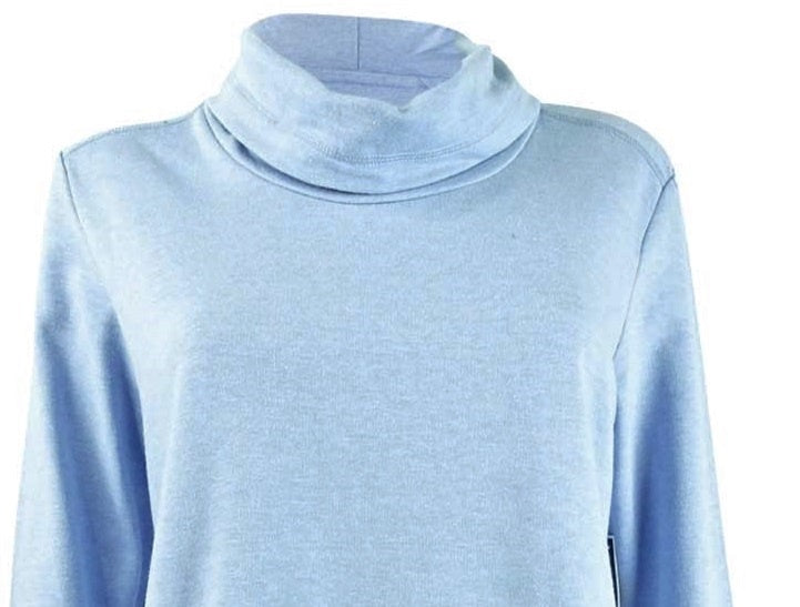Karen Scott Women's Sport Cowl-Neck Top Navy Size X-Large