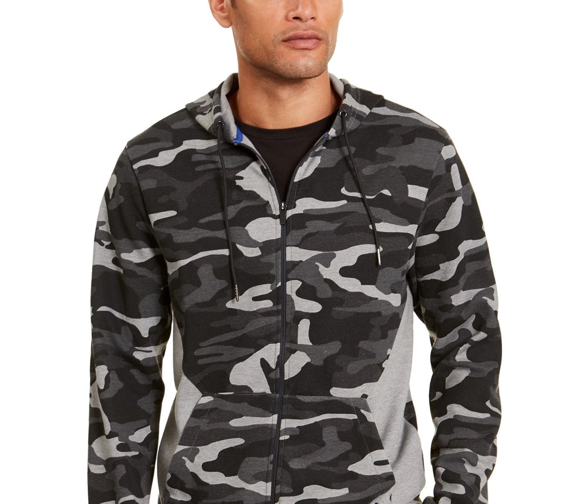 ID Ideology Men's Colorblocked Camo Jacket Black Size Small