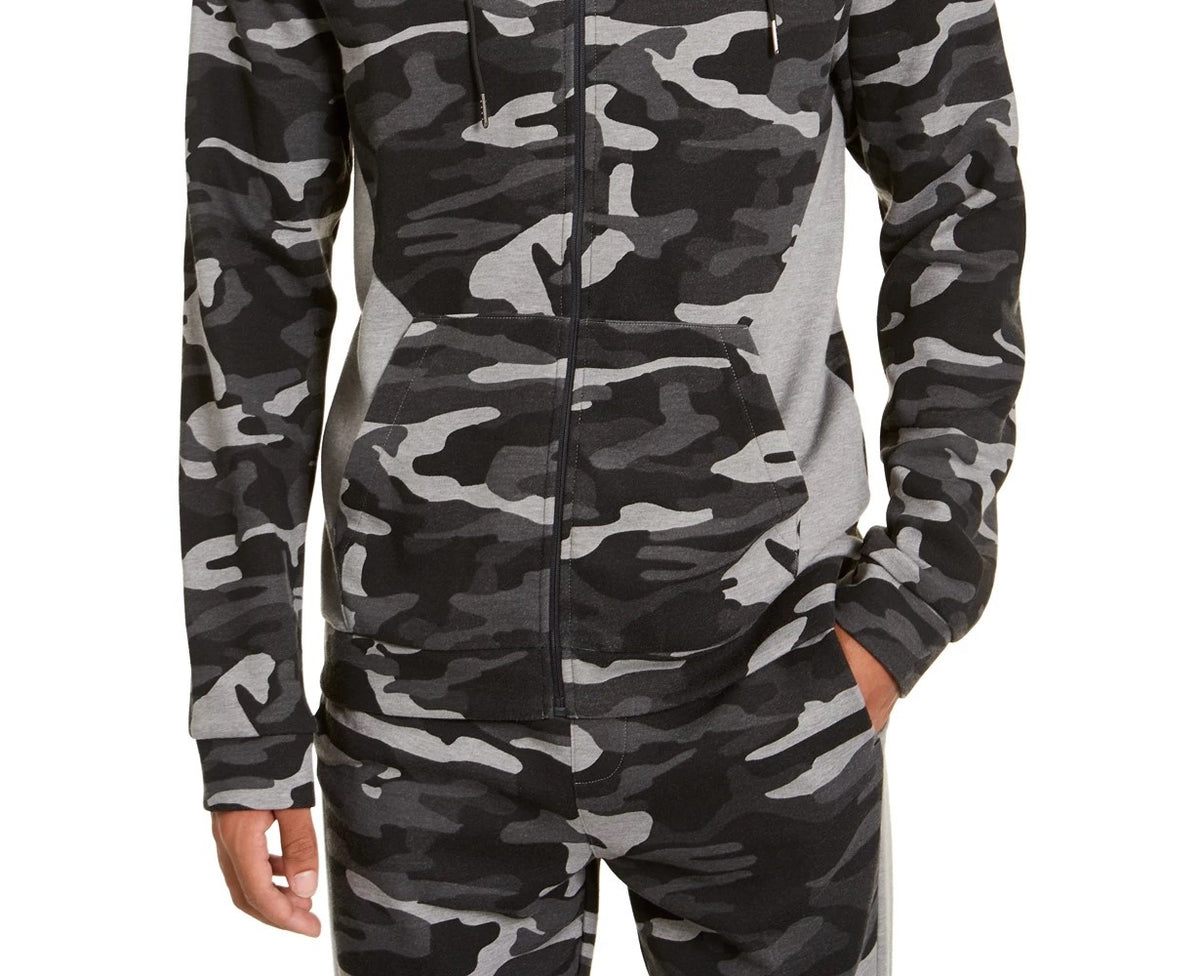 ID Ideology Men's Colorblocked Camo Jacket Black Size Small