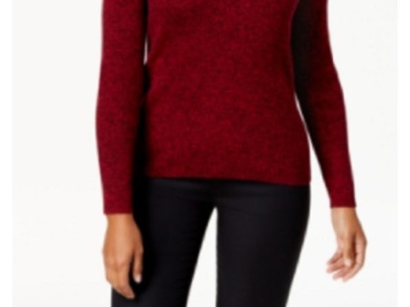 Karen Scott Women's Cotton V Neck Sweater Red Size Medium