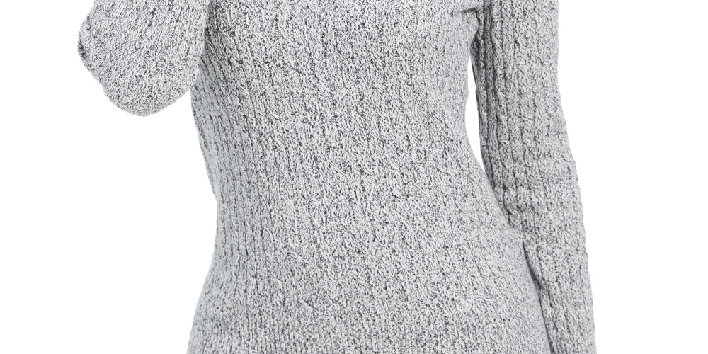 Karen Scott Women's Marled Cotton Cable Knit Sweater White Size Petite Large