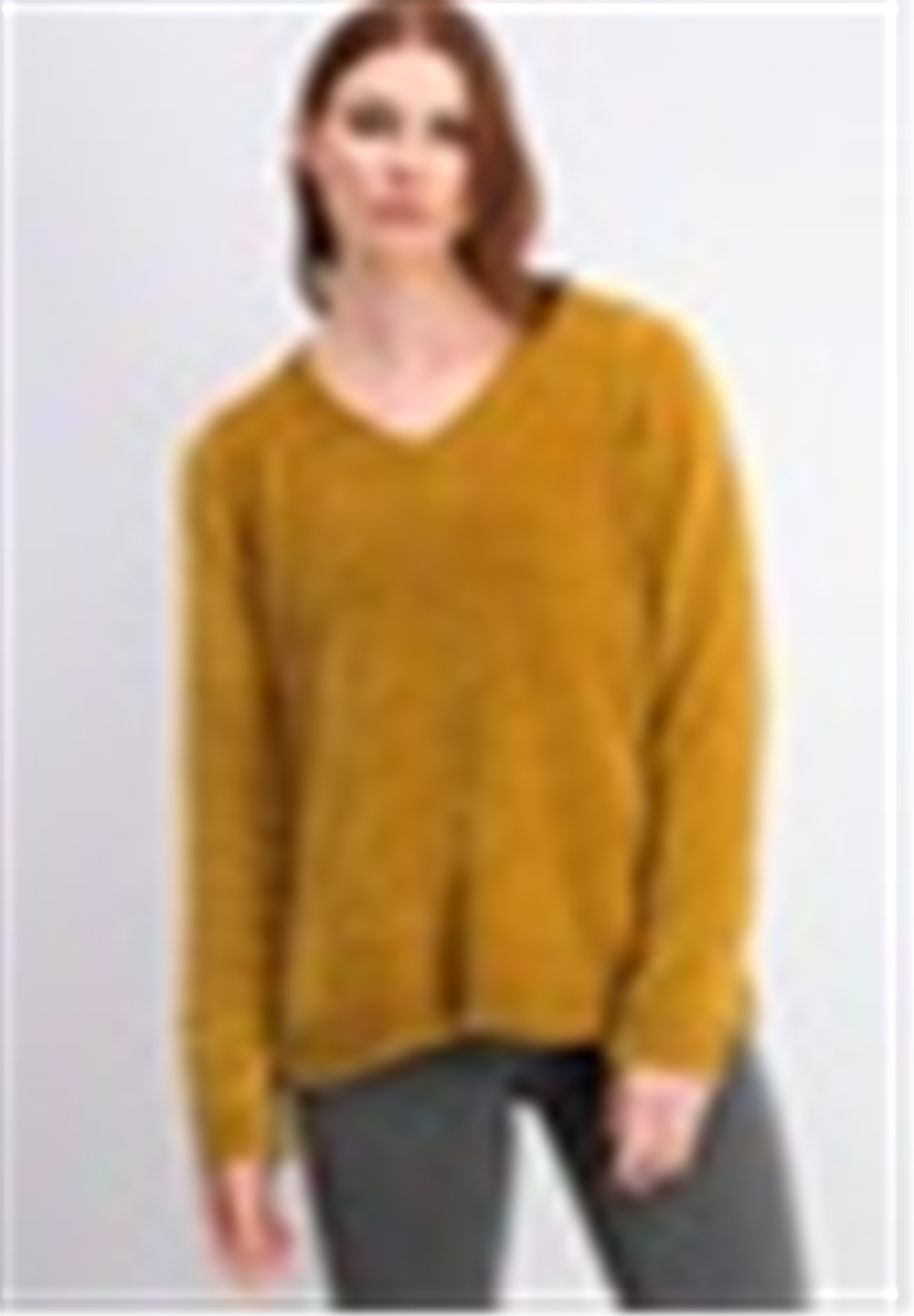 Karen Scott Women's Heather Long Sleeve V Neck Blouse Sweater Gold Size Petite Medium
