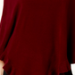 Karen Scott Women's Asymmetric Ruffled Poncho Red Size Small