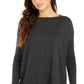 Style & Co Women's Seam-Front Tunic Sweater  Dark Gray Size Extra Small
