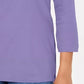 Karen Scott Women's Cotton Shawl Collar Button Top Purple Size Large