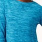 Karen Scott Women's Sport Space Dye Microfleece Top Blue Size XX-Large